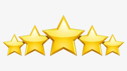 5 Star Rating Png - 5 Gold Stars Png, Transparent Png, Free Download