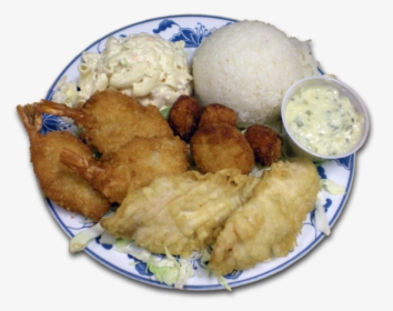 Seafood Combo Plate Lunch - Karaage, HD Png Download, Free Download