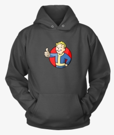 Fallout Vault Boy Thumbs Up Hoodie - Golden State Basketball Hoodie, HD Png Download, Free Download