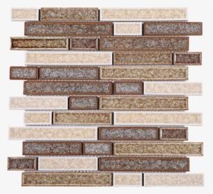 Random Brick Brown And Beige Glass And Ceramic Mosaic - Brown And Beige Walls Ceramic, HD Png Download, Free Download