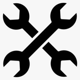 Cross Of Double Side Wrenches Svg Png - Wrenches Crossed Silhouette, Transparent Png, Free Download
