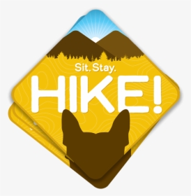 Hiking With Dog Sticker - Sign, HD Png Download, Free Download