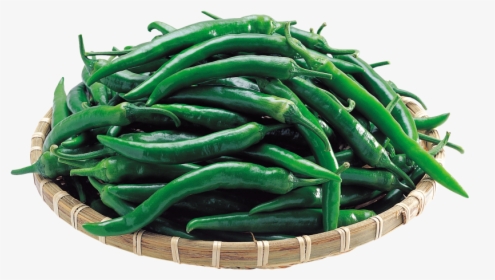 Peppers In Basket Green Bean - Sweet And Chili Peppers, HD Png Download, Free Download