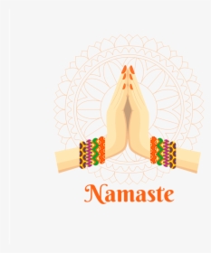 Hand Greeting Indian Womans Namaste, HD Png Download, Free Download