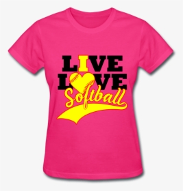 Live Love Softball Sports T-shirt Design - Active Shirt, HD Png Download, Free Download