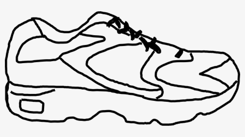 Cross Country Shoes Clipart Clip Transparent Download - Running Shoes Coloring Page, HD Png Download, Free Download