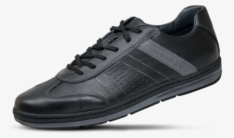 Black Sport Shoes For Men With Leather Logo Снимка - Shoe, HD Png Download, Free Download