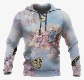 Butterfly Sweet Garden 3d Winter Clothes Tr091104 - Hoodie, HD Png Download, Free Download