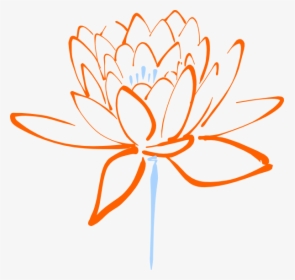 Orange Blue Lotus Svg Clip Arts - Lotus Flower Clipart Green, HD Png Download, Free Download