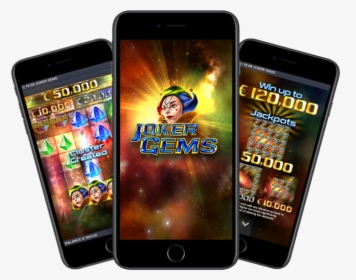 Three Smart Phones Featuring Stills From The Elk Studios - Slot Games Joker Mobile, HD Png Download, Free Download
