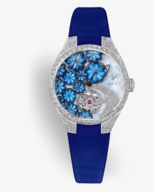 Watch With Ad Diamond And Flowers, HD Png Download, Free Download