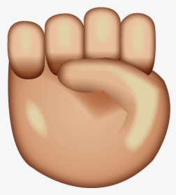 Emoji Raised Fist Emoticon Iphone - Raised Fist Emoji Png, Transparent Png, Free Download