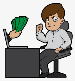 Fist Svg Cartoon - Making Money Online Cartoon, HD Png Download, Free Download