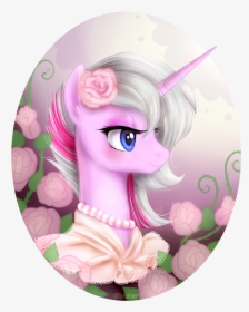 0biter, Bust, Flower, Flower In Hair, Necklace, Oc, - Cartoon, HD Png Download, Free Download