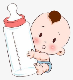 Baby Bottle Clipart Hold The To Milk Transparent Png - Milk Bottle For Baby Clip Art, Png Download, Free Download