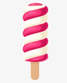 White Pink Ice Cream Stick Png Clip Art, Transparent Png, Free Download