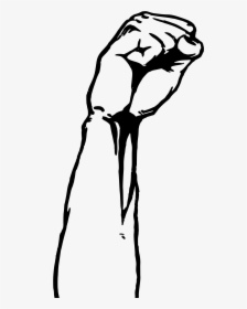 Fist Clipart Line Drawing - Transparent Muscular Arms Clipart, HD Png Download, Free Download