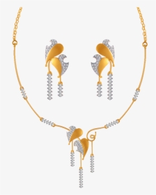 18 Kt Gold & Diamond Necklace Set - Cartoon, HD Png Download, Free Download