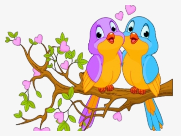 Love Birds Clipart Cartoon - Love Birds Cartoon, HD Png Download, Free Download