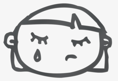 Face Head Girl Sad Tear Png Image - Sorry Clipart Black And White, Transparent Png, Free Download