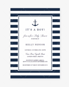 Nautical Baby Shower Invitation Template By Littlesizzle, HD Png Download, Free Download