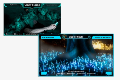 Twitch Overlay - Led-backlit Lcd Display, HD Png Download, Free Download