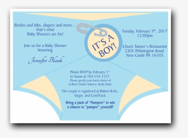 Diaper Transparent Baby Shower - Boy Diaper Shower Invitations, HD Png Download, Free Download