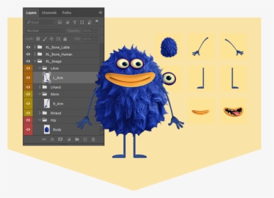Photoshop Animation Draw To Animate M1 - Personagens Em 2d Para Animação, HD Png Download, Free Download