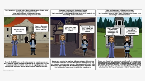 Women In The 1500"s Comic Strip , Png Download - Cartoon, Transparent Png, Free Download