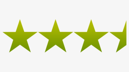 3 5 Star Rating - Three And A Half Stars, HD Png Download, Free Download
