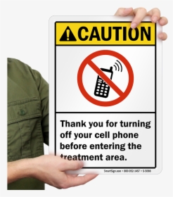 Thank You For Turning Off Your Cell Phone Sign - Caution Floor Slippery When Wet Sign, HD Png Download, Free Download