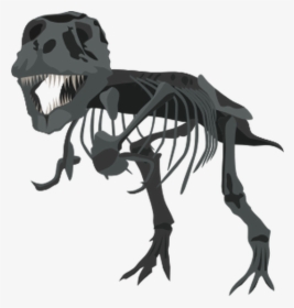 Tyrannosaurus Rex Skeleton Vector Image - Skeleton Dinosaurus Vectors, HD Png Download, Free Download