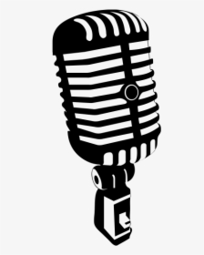 Old School Microphone Silhouette, HD Png Download, Free Download