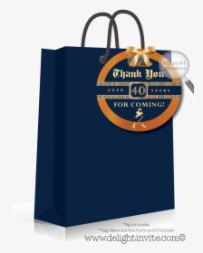 40th Birthday Black Thank You Tag , Png Download - My Little Pony Birthday Favors Bags, Transparent Png, Free Download