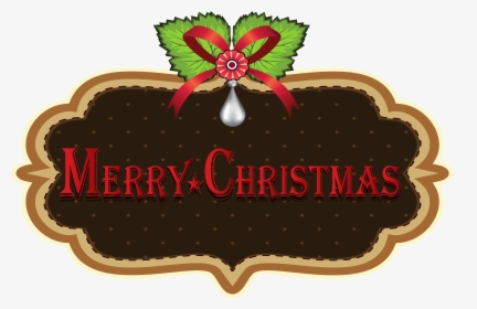 Merry Christmas Label Png Clipart - Illustration, Transparent Png, Free Download