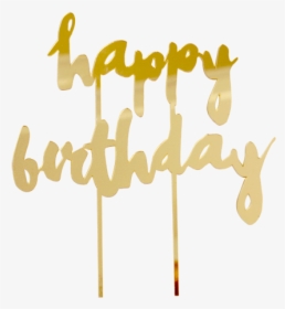 Happy Birthday In Gold Png, Transparent Png, Free Download