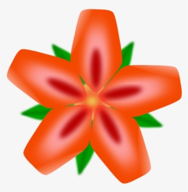 Spring Red, Flower, Flowers, Cartoon, Orange, Border, - Hawaiian Flowers Clip Art, HD Png Download, Free Download