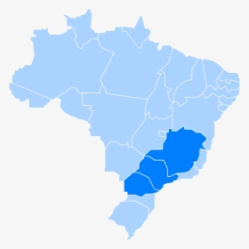 Brazil Blue Map, HD Png Download, Free Download