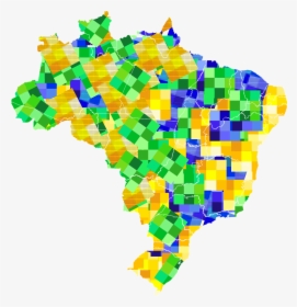 Brasil Mapa Colorido - Dia Do Psicologo Cfp, HD Png Download, Free Download