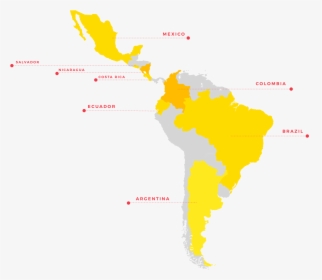 Latin America White Map Png - Latin America Png White, Transparent Png, Free Download