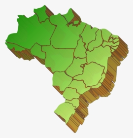 Mapa, Mapa Do Brasil Divisão, Estados, Extrusão - Mapa Brasil Estados Vetor, HD Png Download, Free Download