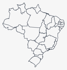 Imagem Do Mapa Do Brasil - Outline Brazil Political Map, HD Png Download, Free Download
