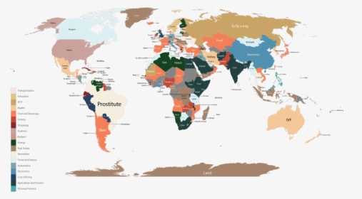 O Brasil No Mapa Mundi - Most Searched Terms By Country, HD Png Download, Free Download
