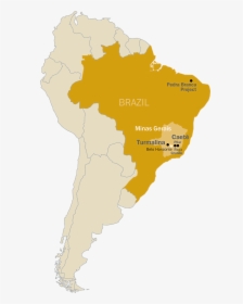 Mexico And Brazil Map, HD Png Download, Free Download