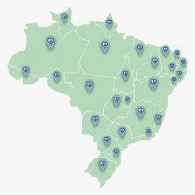 Small Map Of Brazil, HD Png Download, Free Download