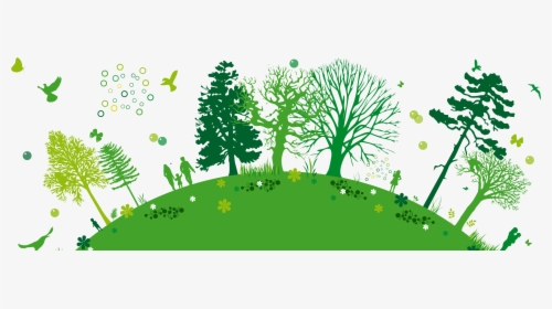 Green,people In Landscape,natural Stem,landscape,clip - Background Ppt Go Green, HD Png Download, Free Download