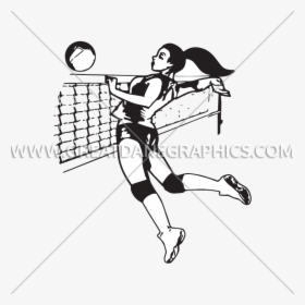 Badminton Player Png - Clip Art Spike Of Volleyball, Transparent Png, Free Download