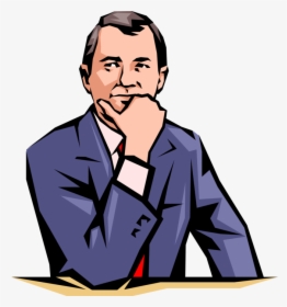 Vector Illustration Of Businessman Says "something - Businessman Vector Png, Transparent Png, Free Download