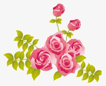 Transparent Pink Flowers Png - Painted Roses Clipart, Png Download, Free Download