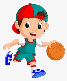 Image Free Player Royalty Free Clip - Boy Playing Basketball Clipart, HD Png Download, Free Download